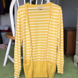 Banana Republic Yellow striped cardigan